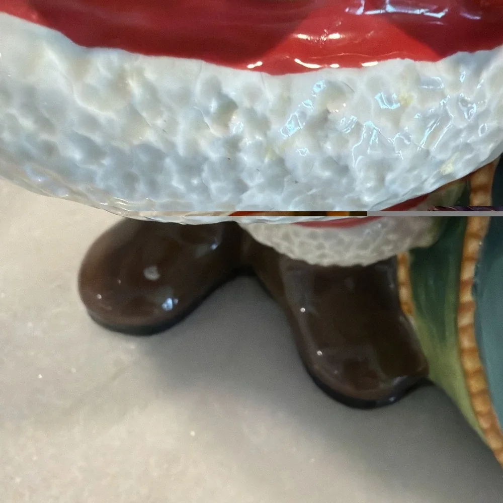 Vintage Rare1990's Bob Mackie Home Collection Santa Cookie Jar GW995